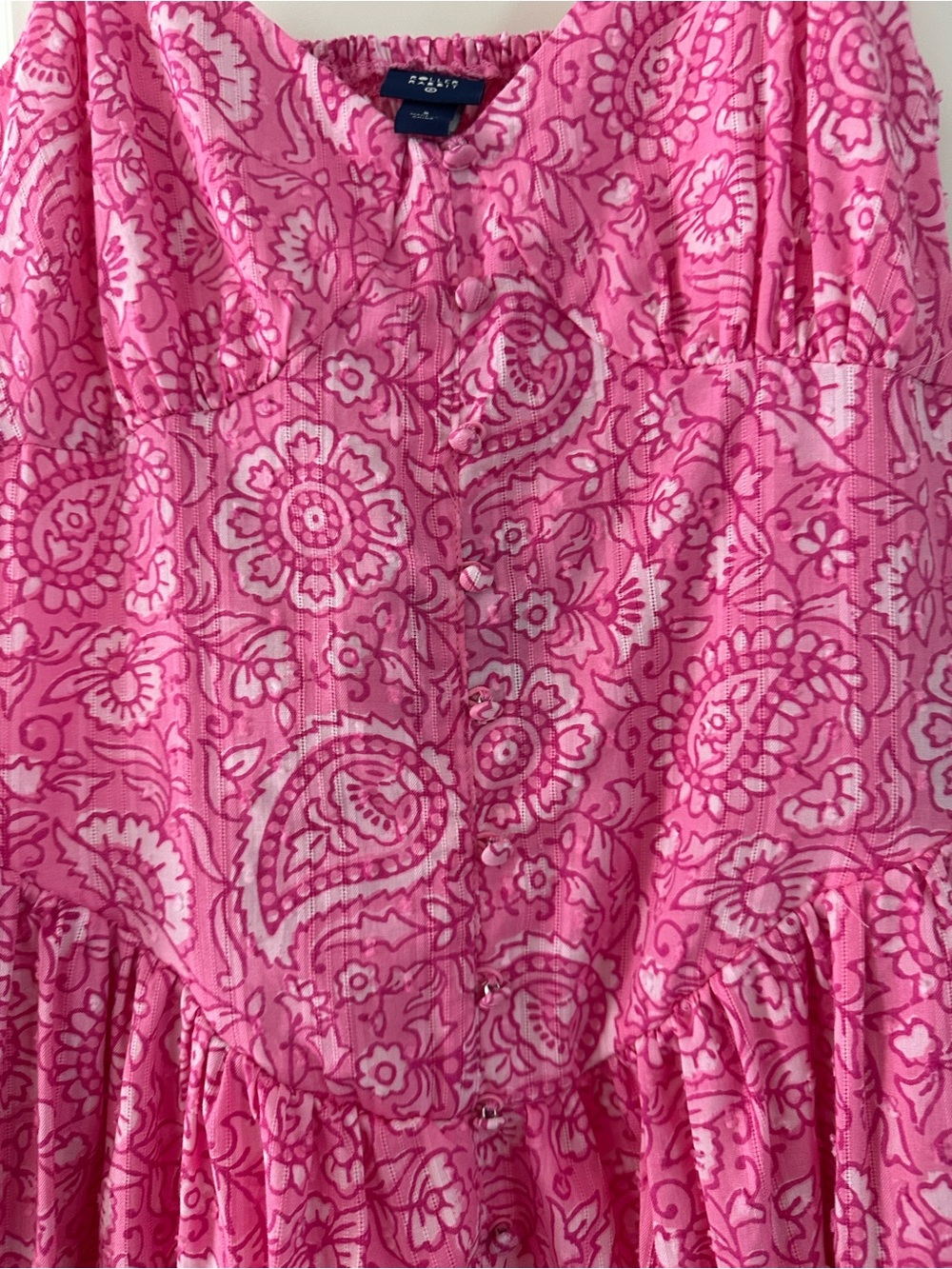 Roller Rabbit Pink Paisley Button-Front Dress - Picture 4 of 5